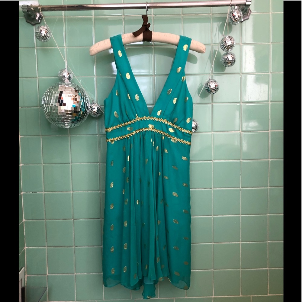 Milly Of New York Teal Babydoll Dress